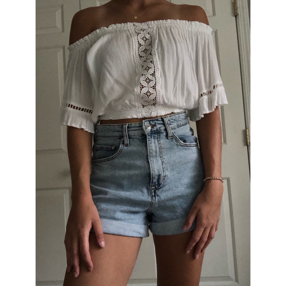White Off Shoulder Top